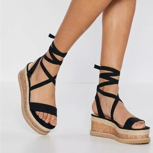 Cork Wrap Sandals - Size 7